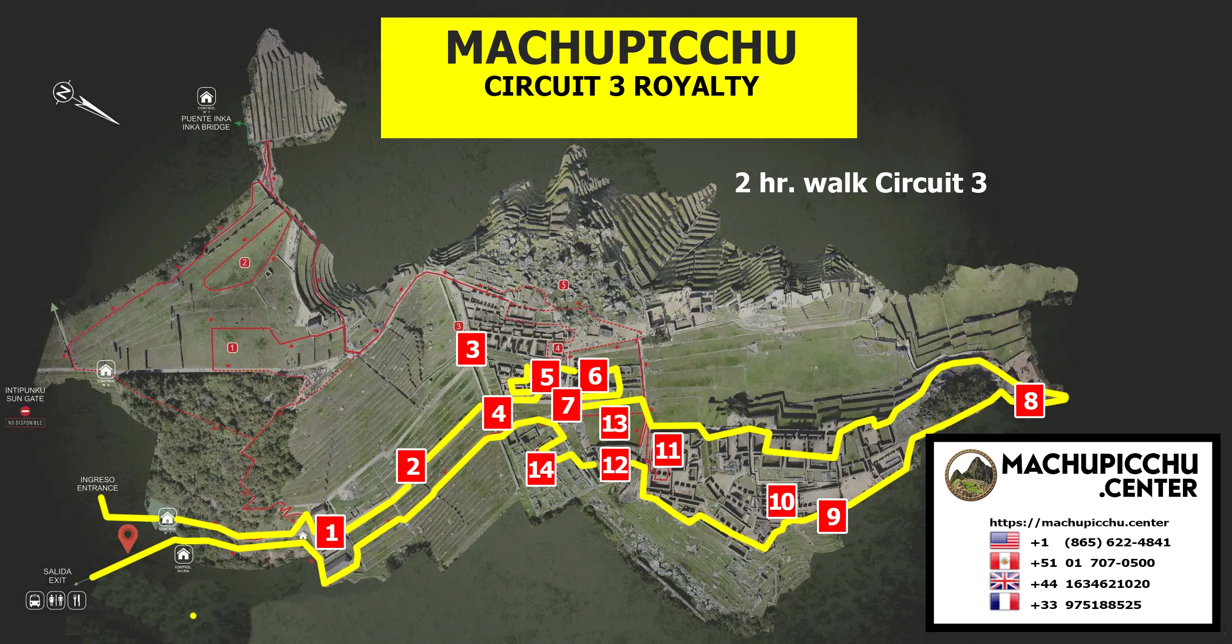 Machu Picchu Circuit 3B Royalty Designed Route